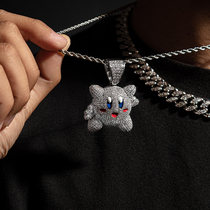 ICEGANG Star Kabi trendy full diamond pendant European and American hip hop zircon ins popular men and women necklace cartoon