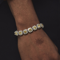 Travis Scott with the same iceout Full Diamond Icing Sugar Necklace hip-hop Men and women Lock Bones Chains Pins bracelet Chauffles