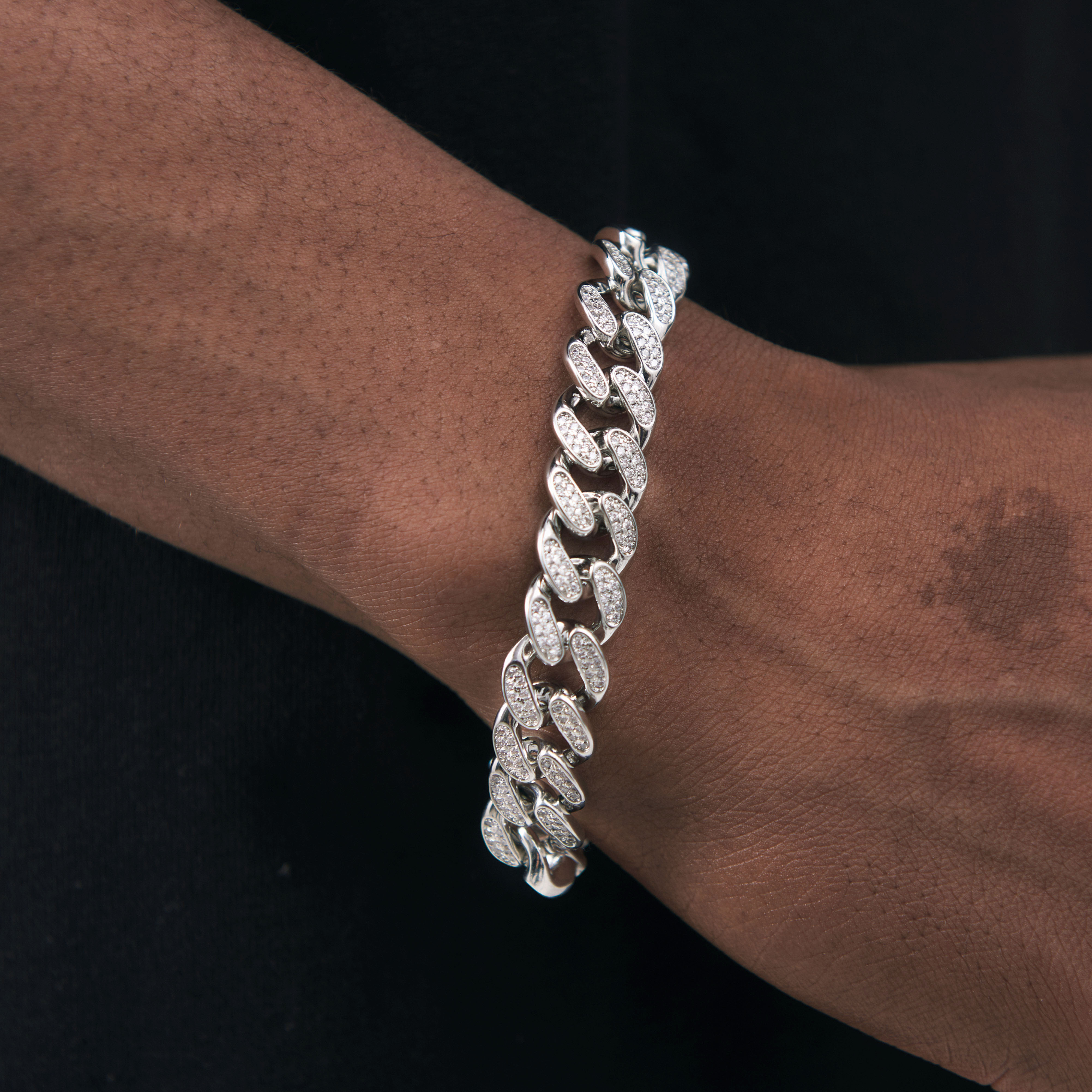 ICEGANG full of diamonds set zircon gold plated Cuban bracelet cuban European hip hop gold and silver hipop men and women