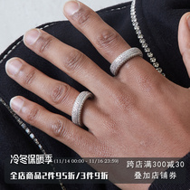 S925 sterling silver full diamond ring for men