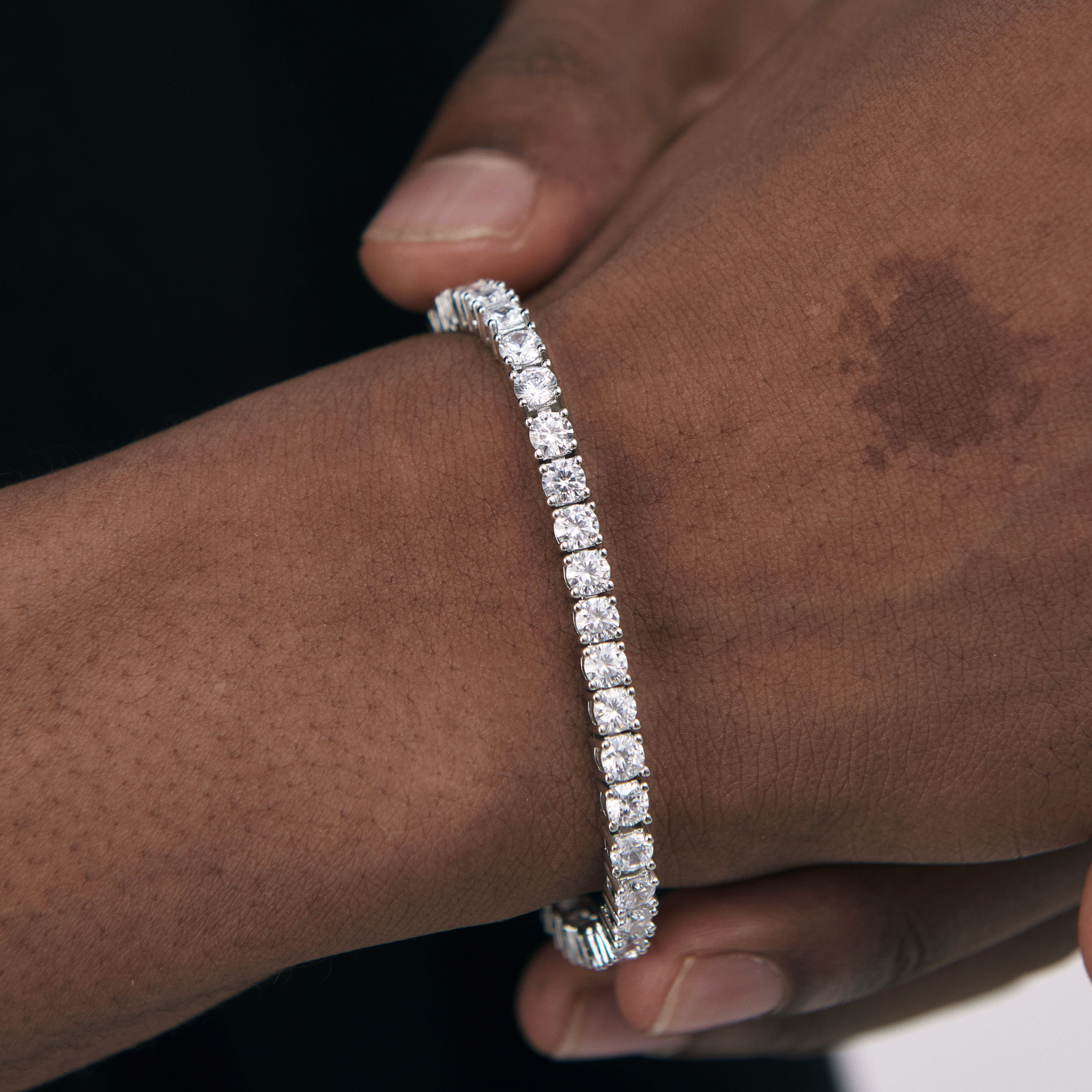 ICEGANG full of zircon tennis bracelet Europe and the United States hip hop gold and silver gold and women's trend trend