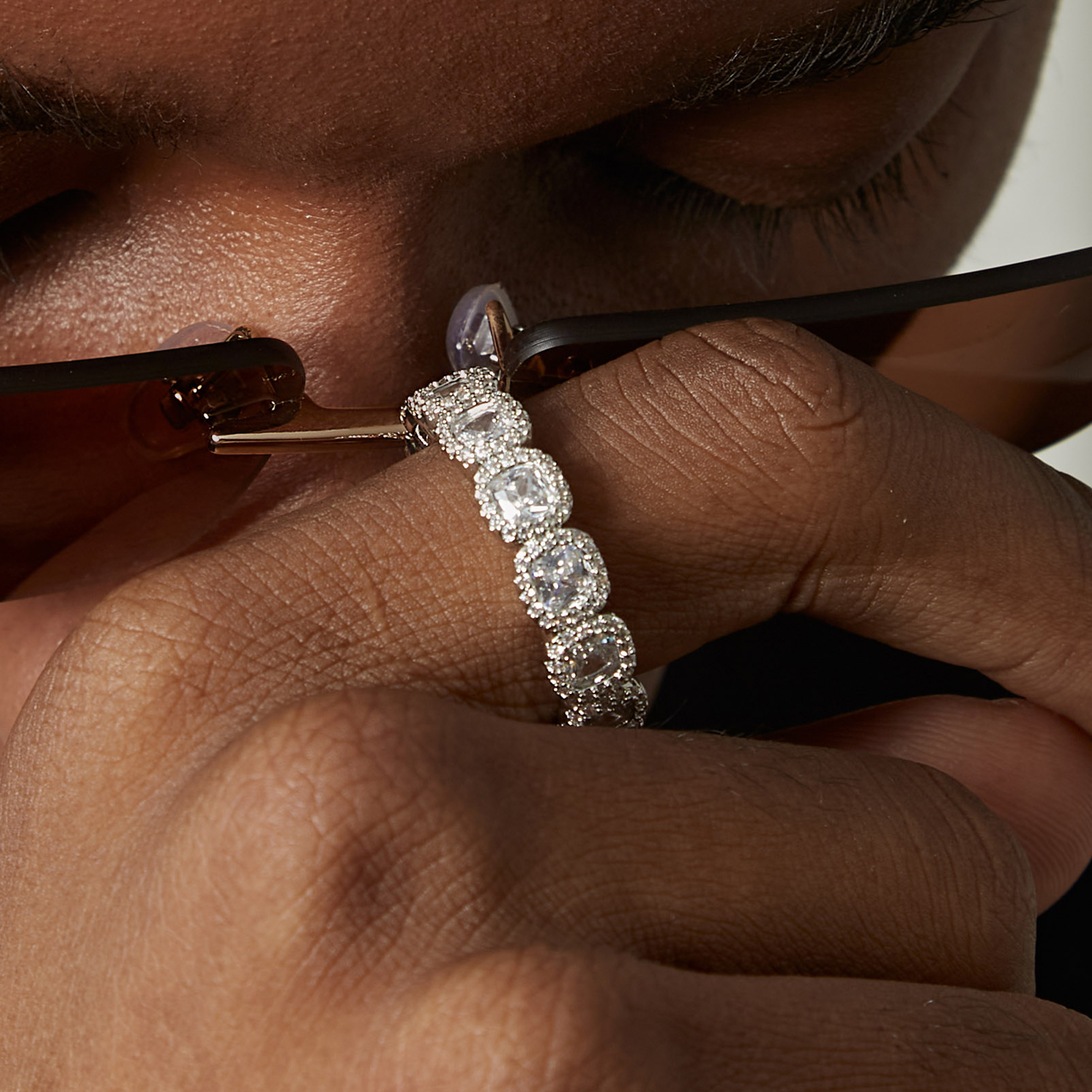 ICEGANG Ice Sugar Full Digged Ring Design Sense Senior Men's Ring in Trend of European and American Hip-hop Zircon