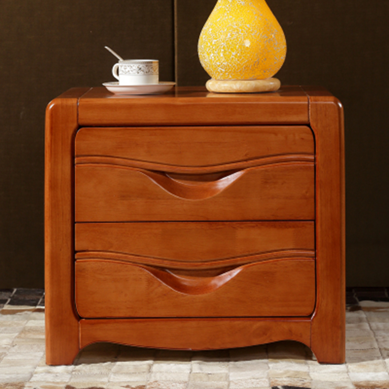 Solid wood bedside table Walnut begonia log color 40cm narrow cabinet Chinese storage cabinet sub-bedside table