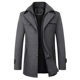 Autumn and Winter Men's Woolen Coat, Business Casual, Plus-Size Jacket, Trendy Dad's Thick Woolen Overcoat
