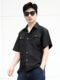 Workwear Ice Silk Shirt for Men, Large Size, Loose Fit, Summer Short-Sleeve Shirt for Short and Stocky People, Plus-Size Half-Sleeve Shirt
