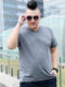 Trendy Men's Short-Sleeved T-Shirt Ice Silk Fat Summer Vacation Loose Fat Men Thin Quick-Drying Clothing Large Size Draped T-Shirt
