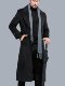 Autumn and winter Hong Kong style men's woolen coat long knee-length plus fat plus size Korean style double-sided woolen coat