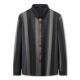 Spring and Autumn Men's Business Shirts, Extra Large Size for Fat Men, Middle-Aged, High Elasticity, Ice Silk Striped, Long-Sleeved, Non-Iron Shirts