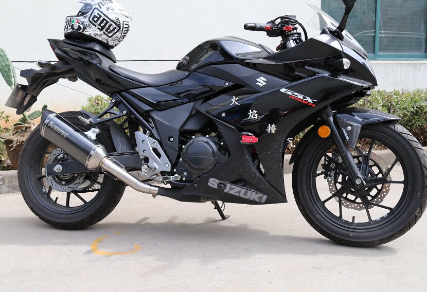 GSX250r modified exhaust gsxr250 day scorpion exhaust DL250SC exhaust pipe luxury Suzuki AR tube