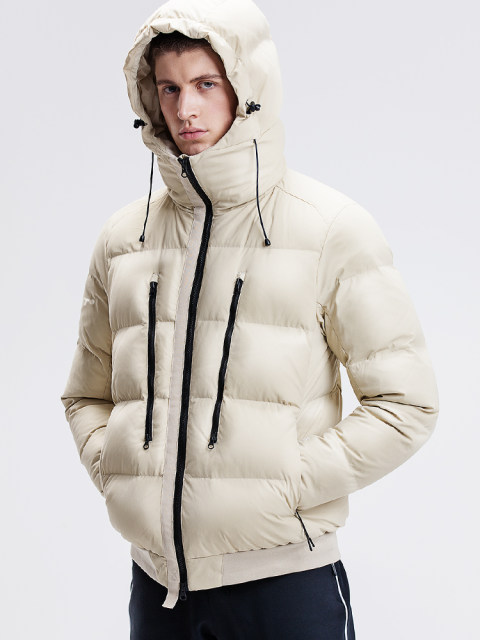 HOTSUIT down jacket winter men's lightweight warm windproof thickened outdoor short hooded jacketກິລາ