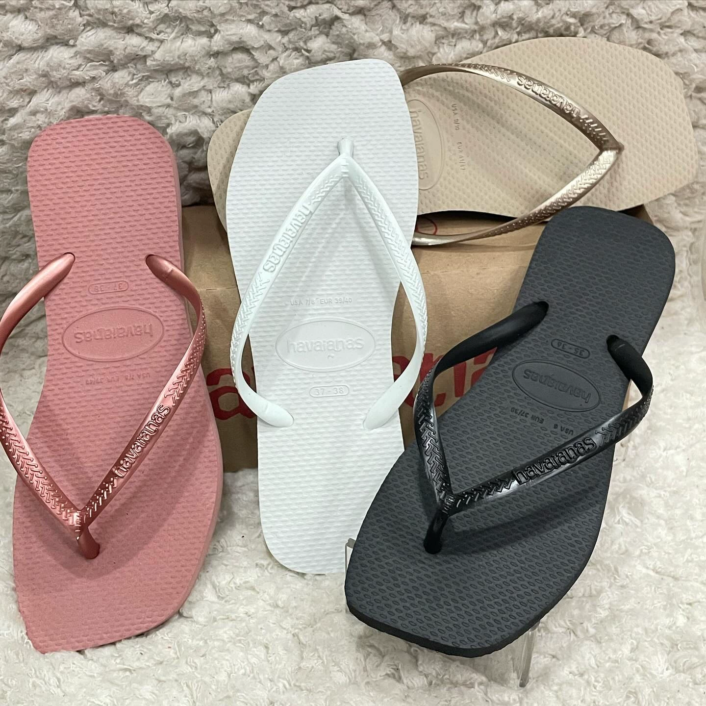 Шлепанцы Havaianas Havana Square Cube, женские летние из натуральной резины, антискольжение, Бразилия