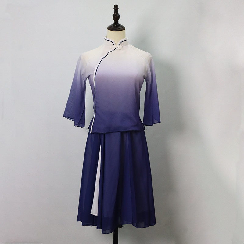 Modern dance performance clothes Qinyuan Chunxue performance clothes chorus clothes May 4th Youth Festival retro style student clothes