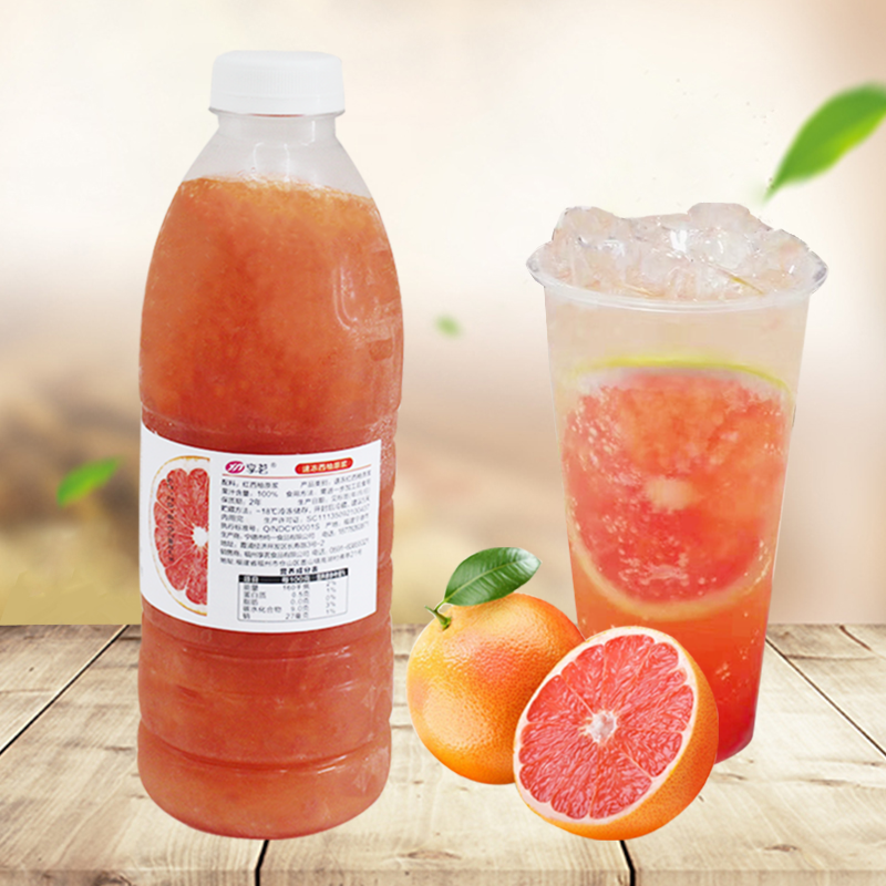 Share Tea Pomp Raw Pulp Red Western Grapefruit Juice Non concentrated Fresh Frozen West Grapefruit Juice Full Cup West Pomp 980 gr