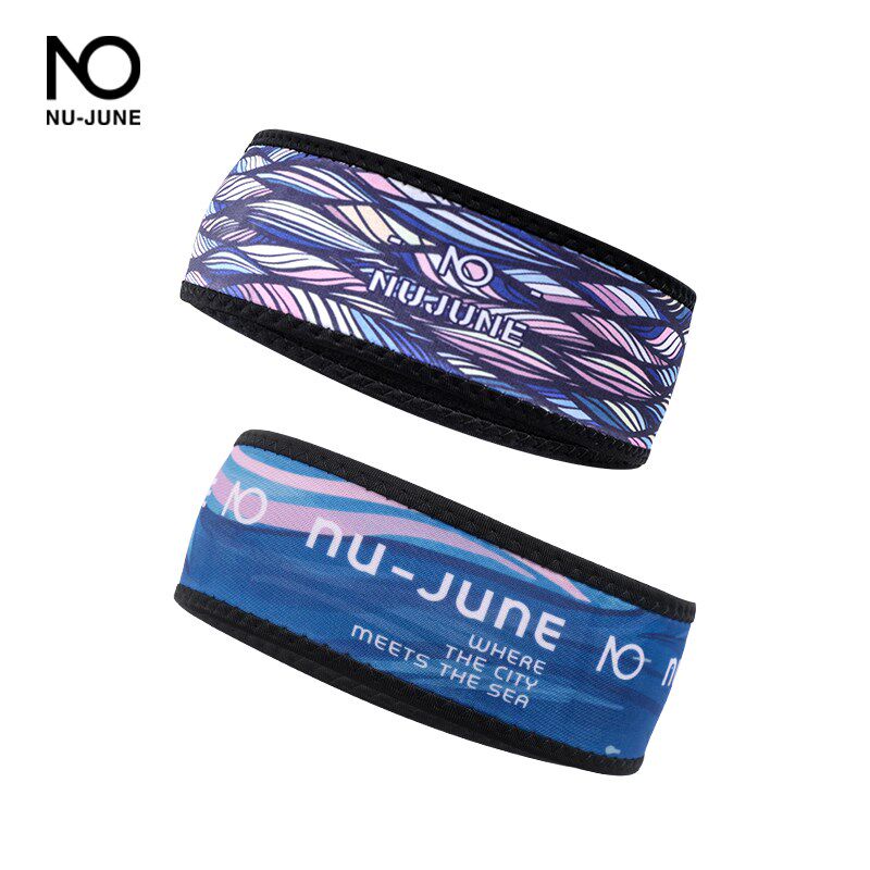 NU - JUNE Dive Equipment Swimming Neoprene headband sweat - guide letter beam with male and female sports hair set