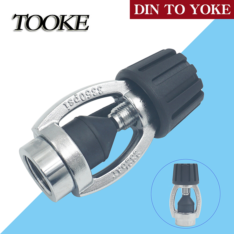 TOOKE DIN to YOKO Breathing Regulator Adapter Cylinder Fitting Universal Conversion Diving Accessory