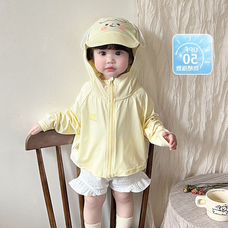 Girls' Sun Protection Clothing 2026 New Style Twin Children's Clothing for Girls, Sisters' Matching Outfits, Uv Protection Thin Ice Silk Jacket