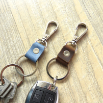 Handmade cowhide keychain creative waist hang Mercedes BENZ BMW car key chain couple home leather keychain