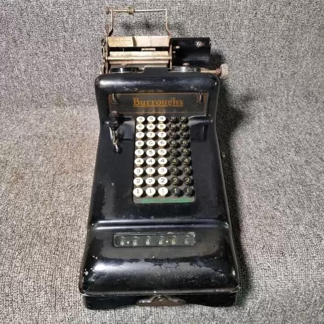 1910-20s Atlantic Antique Basil Burroughs Addition Calculation Small Ticket Print Calculator Typewriter