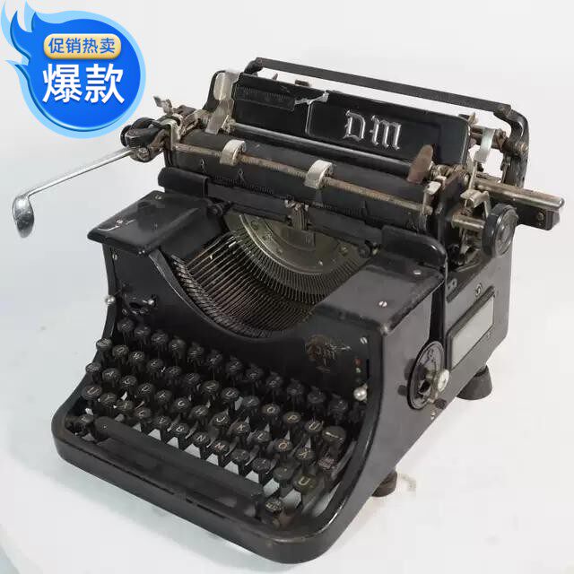 Western antiques German DM old - fashioned machinery English typewriter function normally old object collection