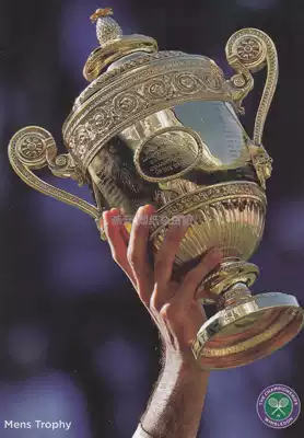 Grand Slam Wimbledon men's singles trophy official postcard spot