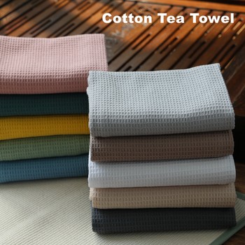 Tea towel pure cotton waffle multi-purpose tea towel kitchen napkin pure cotton plain absorbent wipe cloth cover Tea towel pure cotton waffle multi-purpose tea towel kitchen napkin pure cotton plain absorbent wipe cloth cover