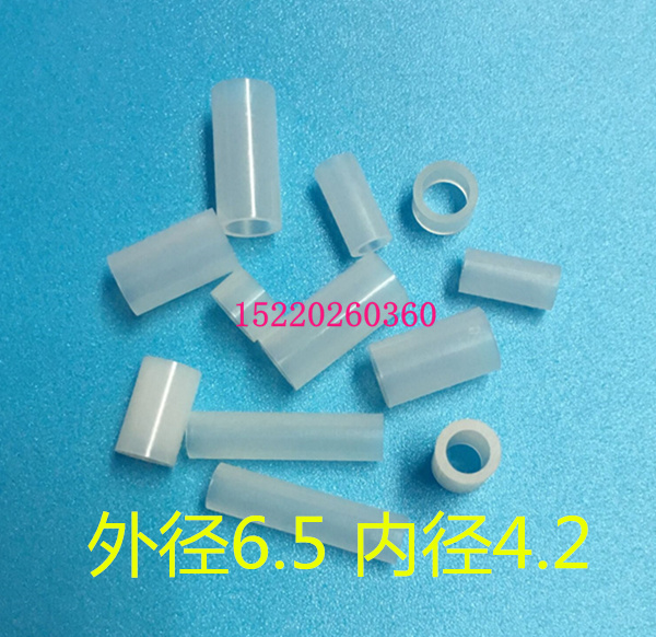 M4 2 nylon cylindrical cushion column hollow cushion high pillar PCB plastic support column plastic isolation column 6 * 4 * 10