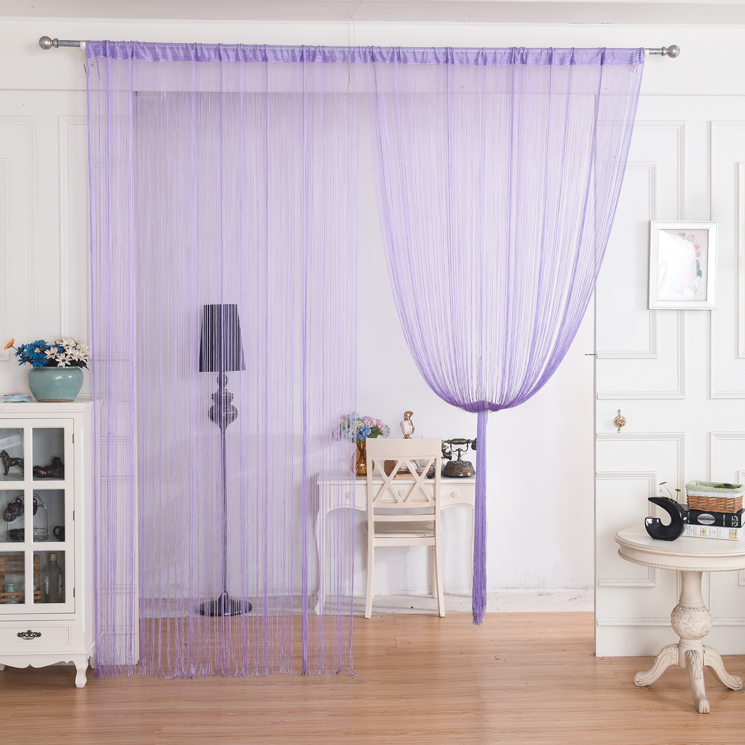 Line curtain Door curtain Hanging curtain Partition window Entrance curtain Living room anti-mosquito encryption curtain Beauty salon decorative tassel curtain Finished product