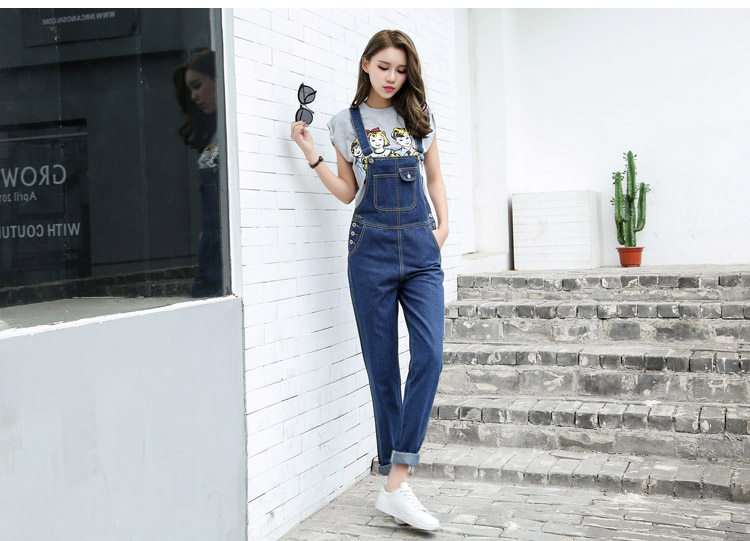 Женский Джинсовый Полукомбинезон Купить