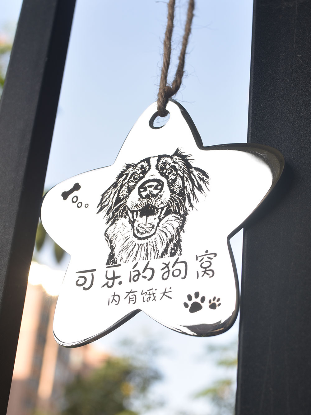 Ins style lettering photos pet cats and dogs house number car Christmas tree pendant tag office table decoration