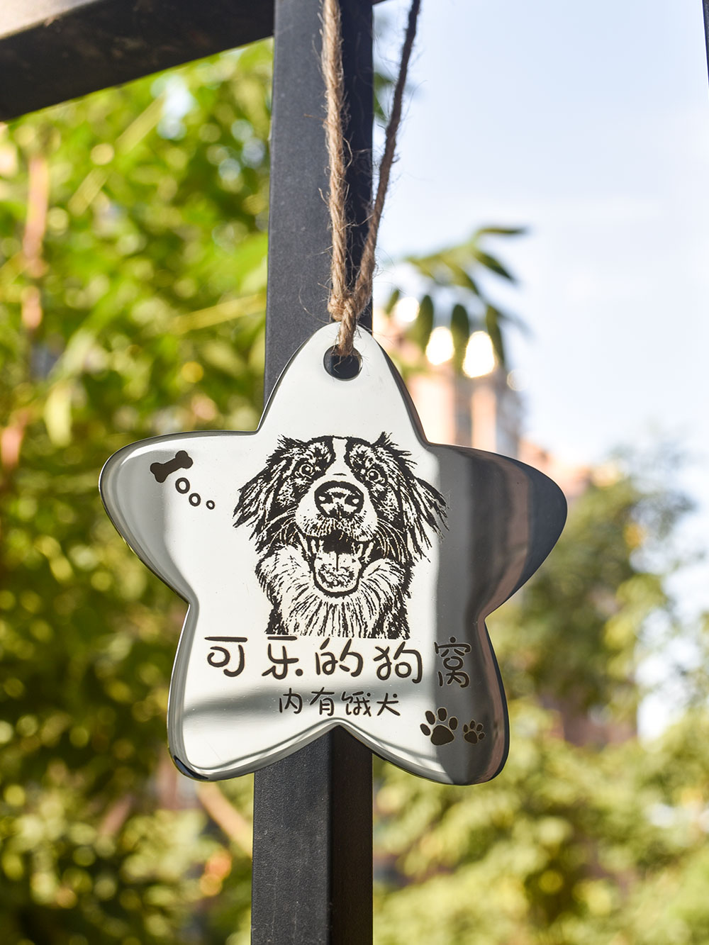 Ins style lettering photos pet cats and dogs house number car Christmas tree pendant tag office table decoration