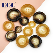 Round resin button suit button all-match top womens suit button cashmere woolen coat button windbreaker button trousers button