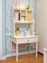 Full solid wood American desk European style desk bookshelf combined small family type bedroom 1 m home computer desk with bookcase