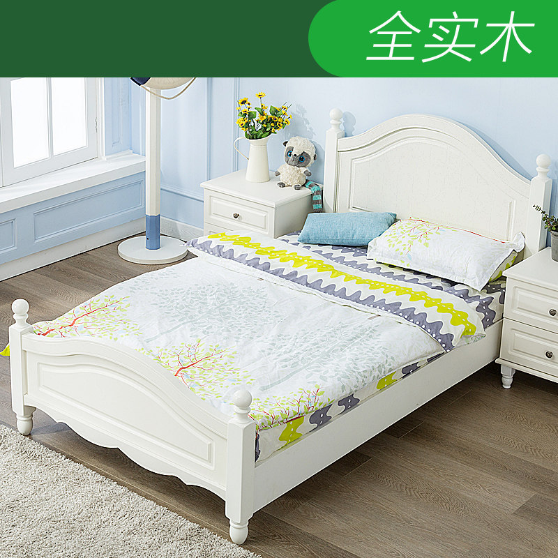 Children's Korean-style bed children's flat bed all solid wood box storage boys and girls environmental protection Mediterranean bed vibrato recommendation