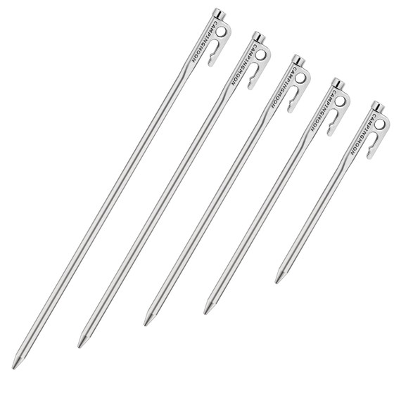 Komen reinforced stainless steel ground nails tent extended thickened camp nails 420 steel forged nails camp nails ground nails bag