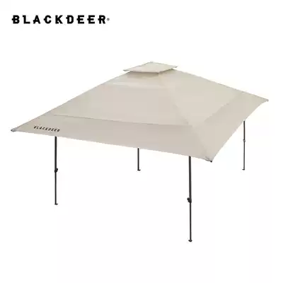 Black deer outdoor awning folding telescopic tent shelter rainproof sun protection four-legged umbrella tent camping oversized Fangting canopy