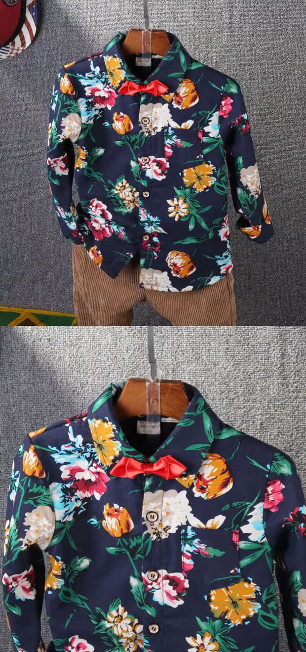 Cậu bé mùa thu và mùa đông áo mới Quần áo trẻ em bé trai cộng với áo nhung cotton trong bé trai dày áo dày áo sơ mi lót lông trẻ em