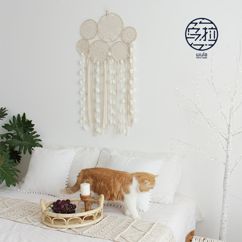 Wula tay làm giấc mơ bắt tấm thảm trang trí tường trang trí tường homestay mẫu chụp đạo cụ trang trí bức tranh trang trí phòng trẻ em - Tapestry thảm tròn trang trí