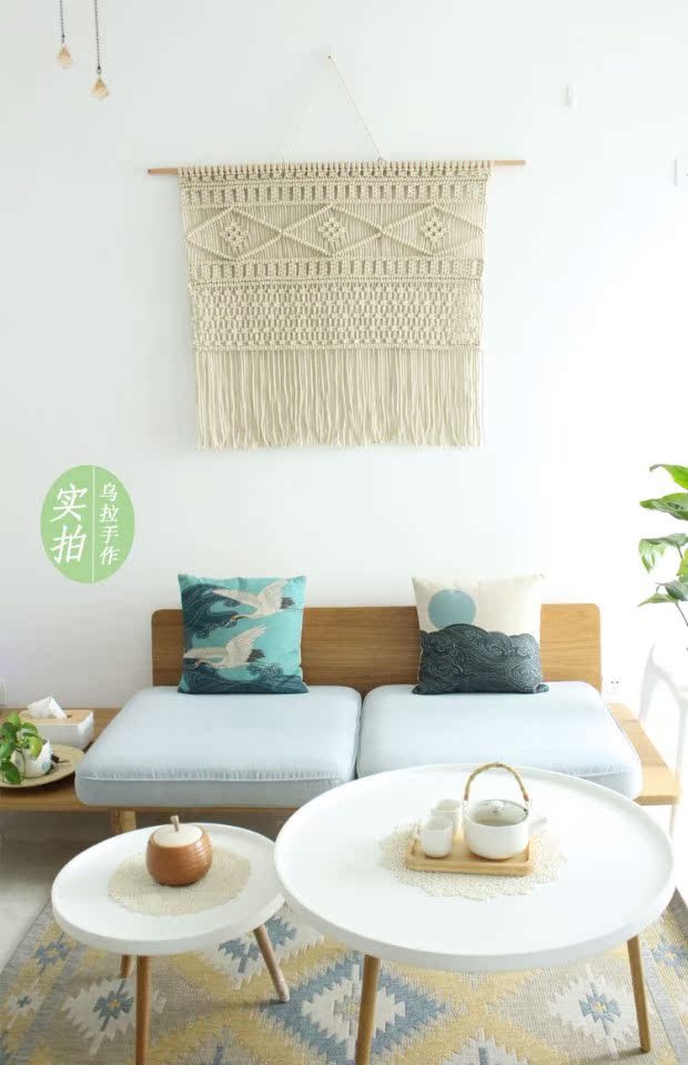 Ula làm bằng tay / trang trí tường / tấm thảm dệt Tấm thảm làm bằng tay Bohemian có thể được tùy chỉnh tấm thảm gió Bắc Âu tranh thảm treo tường
