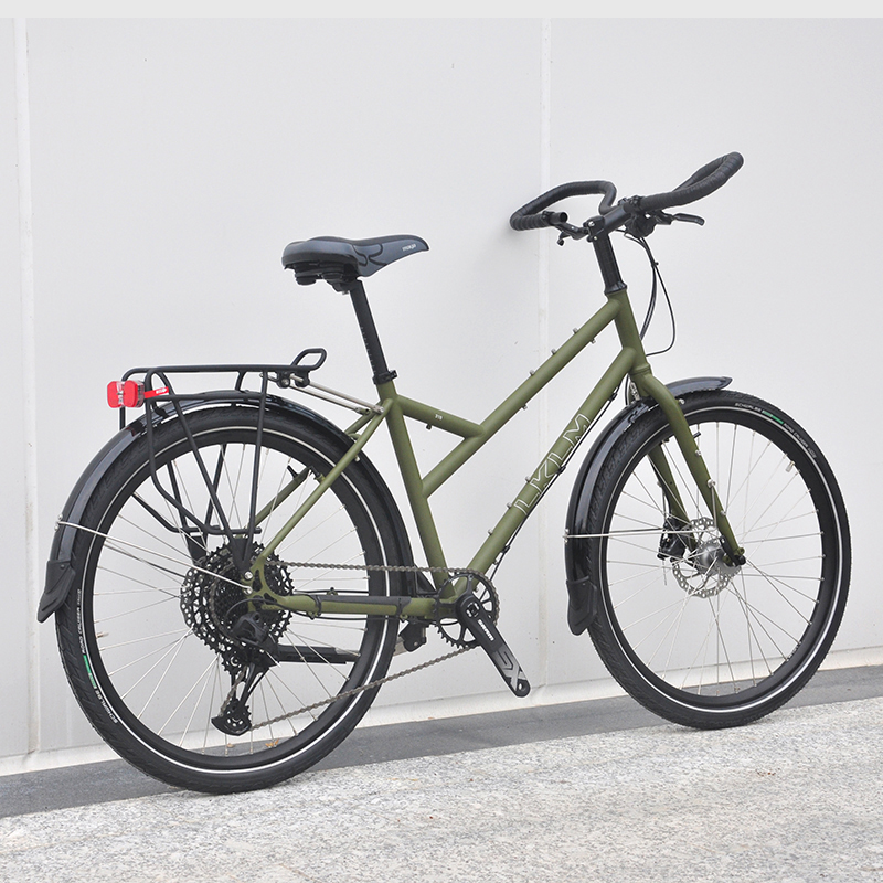 LKLM cheerful touring bicycle 318 oblique beam steel frame car Sichuan-Tibet long-distance travel load cycling equipment