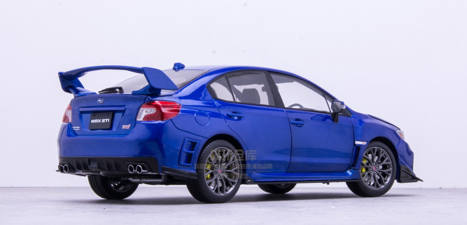 1: 18 Sun Star Subaru Leopard WRX sti 2018 Blue Sports Car Alloy