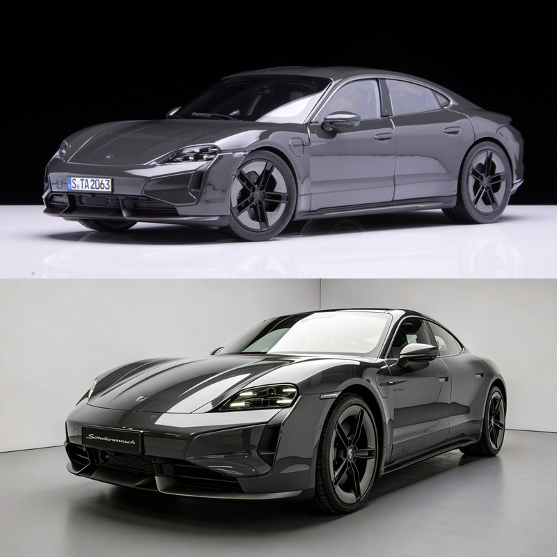 1:18 Norev Porsche Taycan Turbo S 2024 Pure Electric Sports Car Alloy Car Model