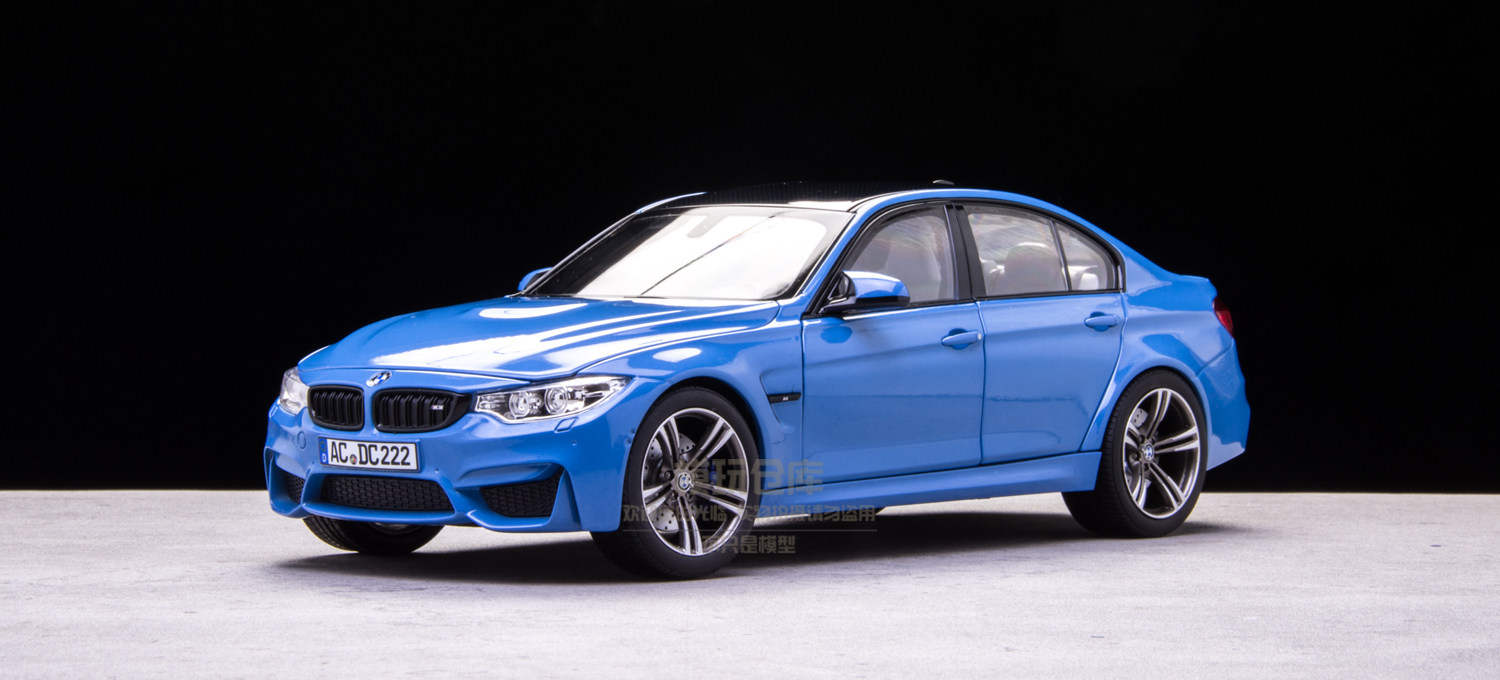 1: 18 NOREV BMW M3 F80 Abu Dhabi Blue coupe alloy car model