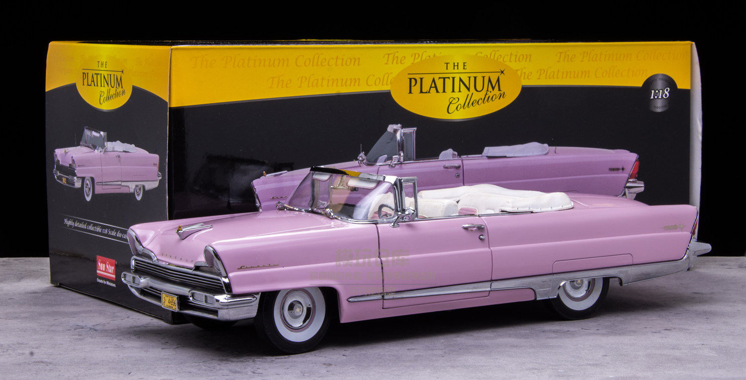 1: 18 Sun Star Lincoln Premiere 1956 Platinum Edition Alloy Car