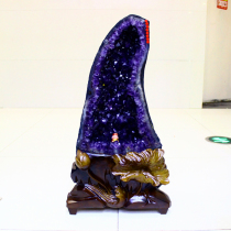 Natural purple crystal cave ornaments Amethyst cave agate cave money bag cornucopia original stone Zhaicai town house feng shui