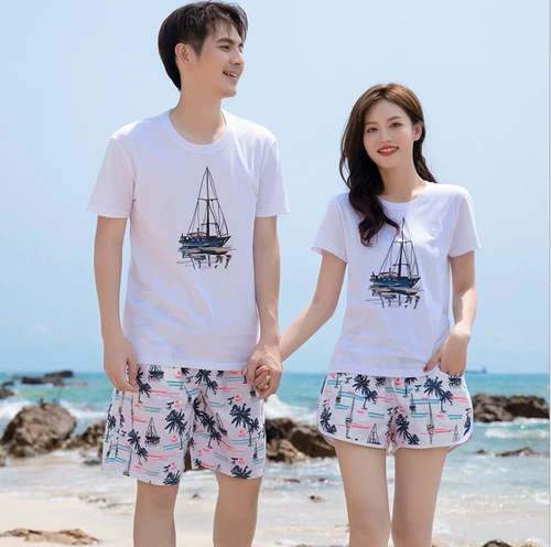 Пляжные быстросохнущие штаны для влюбленных, шорты, коллекция 2021