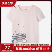 RTW Child Clothing 2022 Summer Clothing Girl Short Sleeve T-shirt Foreign Air Pink Princess Printed Childrens Blouses Caddies Pure Cotton