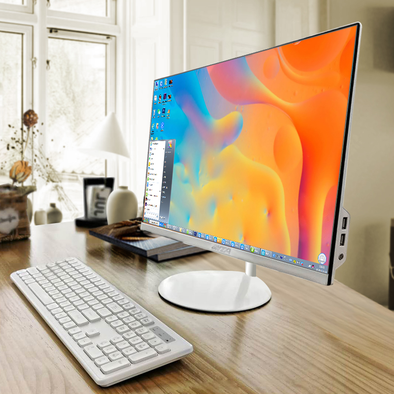 Ultra-thin office All High-end quad-core i3i5i7 home Internet cafe chicken-eating game independent graphics card Desktop mini host 19-27 inches non-touch screen High-end full set of the whole machine