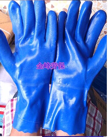 Millennium Dragon Thickened Oil-Resistant Gloves Dip Plastic Non-slip Gloves Abrasion-Resistant Acid-Alkali Resistant Rubber Gloves Latex Labor Protection Gloves