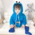 012 tuổi Quần áo mùa thu và mùa đông jumpsuit áo khoác 369 tháng quần áo trẻ em nữ và nhung romper túi dày quần áo rắm bộ áo liền quần dài tay cao cấp cho bé sơ sinh Áo liền quần