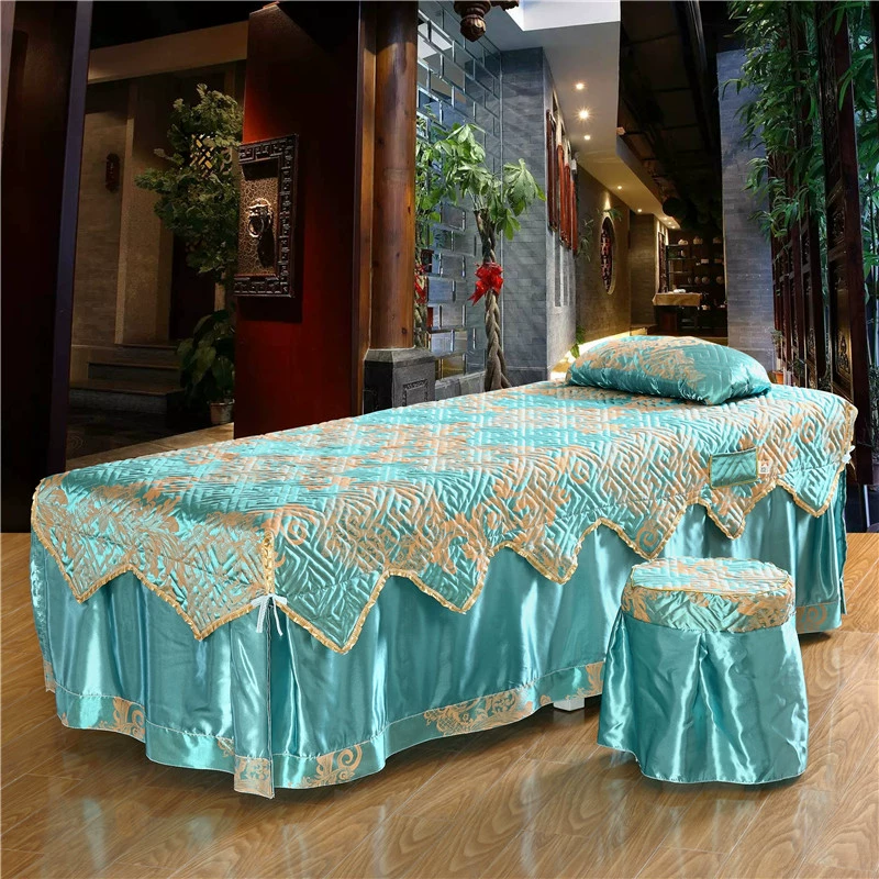 Châu Âu cao cấp đặc biệt bông denim bedspread vẻ đẹp thẩm mỹ viện giường massage bedspread 190 * 80 chung - Trang bị tấm